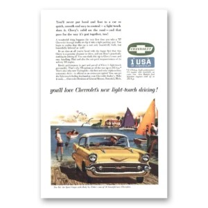 1957 Chevrolet Bel Air Print Ad | Never Put Hand