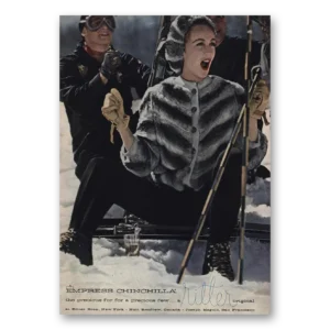 1957 Empress Chinchilla Print Ad | Precious Fur