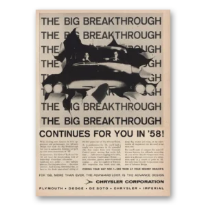 1957 Chrysler Corporation Print Ad | Big Breakthrough