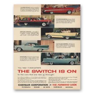 1957 Chrysler Corporation Print Ad | Switch Is On