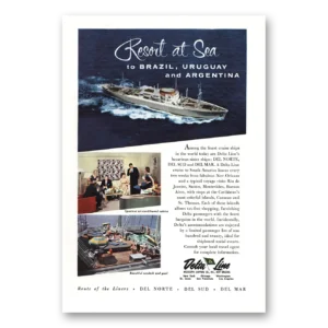 1957 Delta Line Print Ad | Del Norte