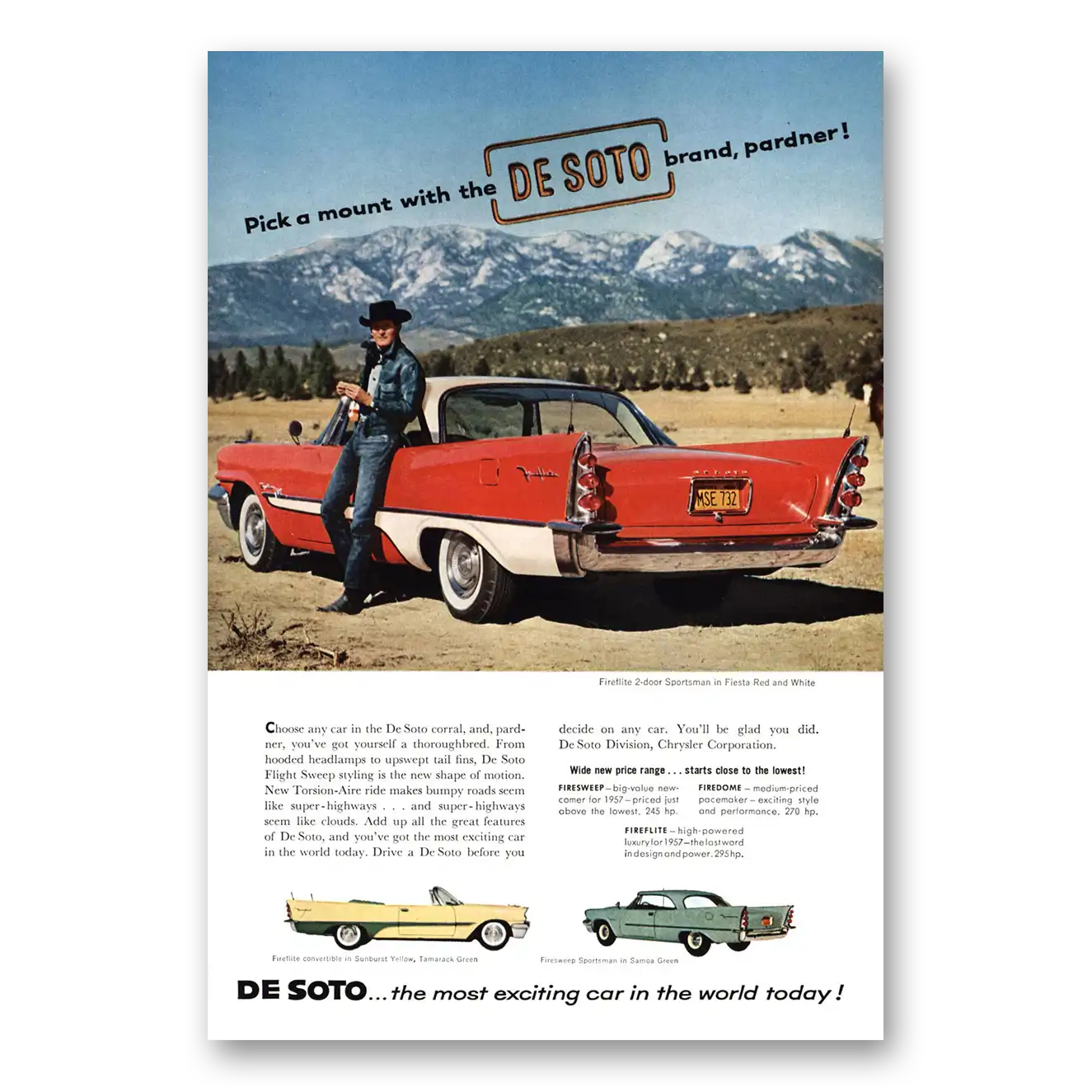 1957 DeSoto Print Ad | Fireflite