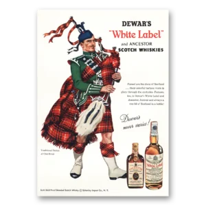 1957 Dewars White Label Print Ad | Ancestor