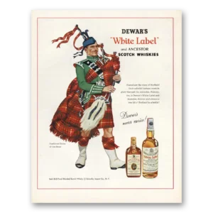 1957 Dewars White Label Print Ad | Clans Scotland