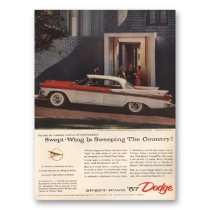 1957 Dodge Print Ad | Swept Wing