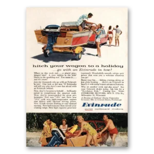 1957 Evinrude Print Ad | Hitch Wagon