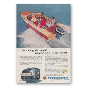 1957 Evinrude Print Ad | Sunday Drivers