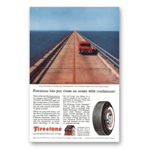 1957 Firestone Tires Print Ad | Seven Mile Bridge