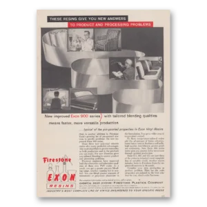 1957 Firestone Exon Resins Print Ad | Exon 900