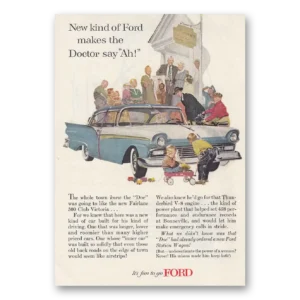 1957 Ford Print Ad | Doctor Say Ah