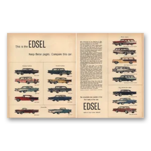 1957 Ford Edsel Print Ad | Keep These Pages Compare This Car