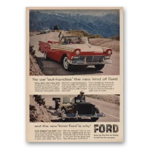 1957 Ford Print Ad | No Car Out Handles