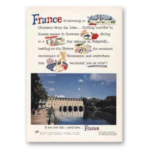 1957 France Print Ad | Motoring Chateaux