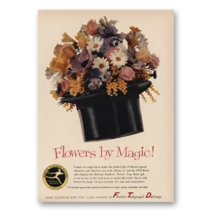 1957 FTD Print Ad | Flowers By Magic