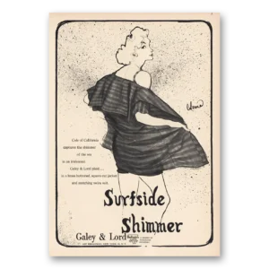 1957 Galey & Lord Print Ad | Surfside Shimmer