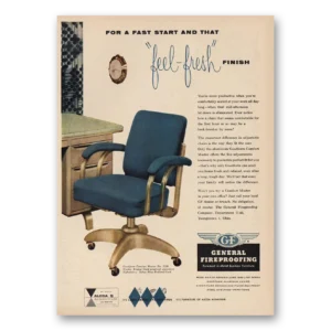 1957 General Fireproofing Print Ad | Feel Fresh Finish
