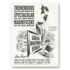 1947 Green Dolphin Street Movie Promo Print Ad | Van Heflin