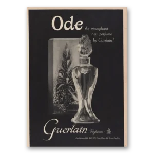 1957 Ode Perfume Print Ad | Triumphant