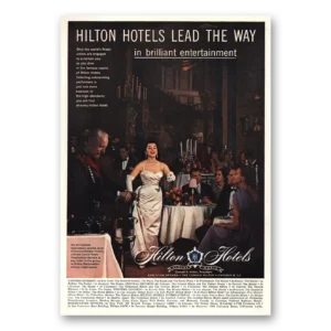 1957 Hilton Hotels Print Ad | Brilliant Entertainment
