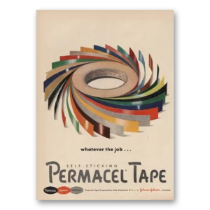1957 Permacel Tape Print Ad | Whatever The Job