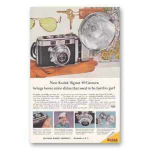 1957 Kodak Signet Camera Print Ad | Color Slides