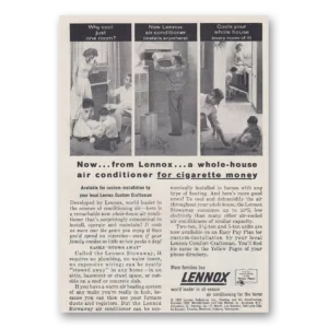 1957 Lennox Air Conditioning Print Ad | Whole House