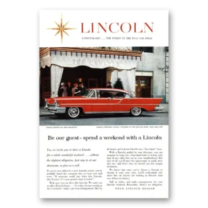 1957 Lincoln Premiere Landau Print Ad | Carlyle Hotel