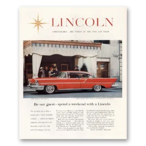 1957 Lincoln Premiere Print Ad | Spend Weekend