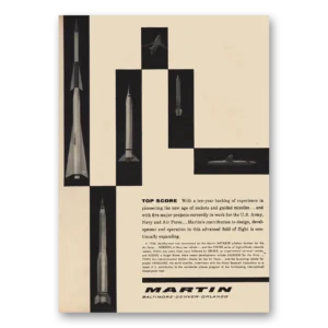 1957 Martin Aircraft Print Ad | Top Score