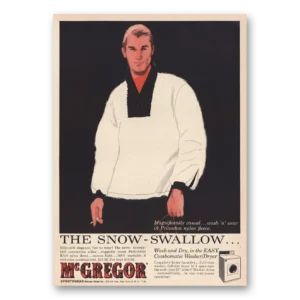 1957 McGregor Fashion Print Ad | Snow Swalow