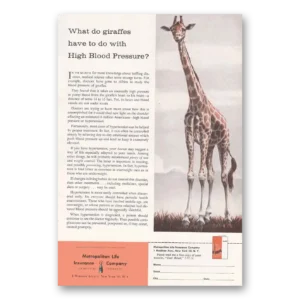 1957 Metropolitan Life Insurance Print Ad | Blood Pressure