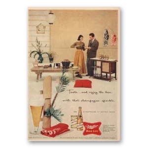 1957 Miller Beer Print Ad | Taste Enjoy