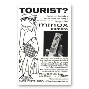 1957 Minox Camera Print Ad | Like Tourist
