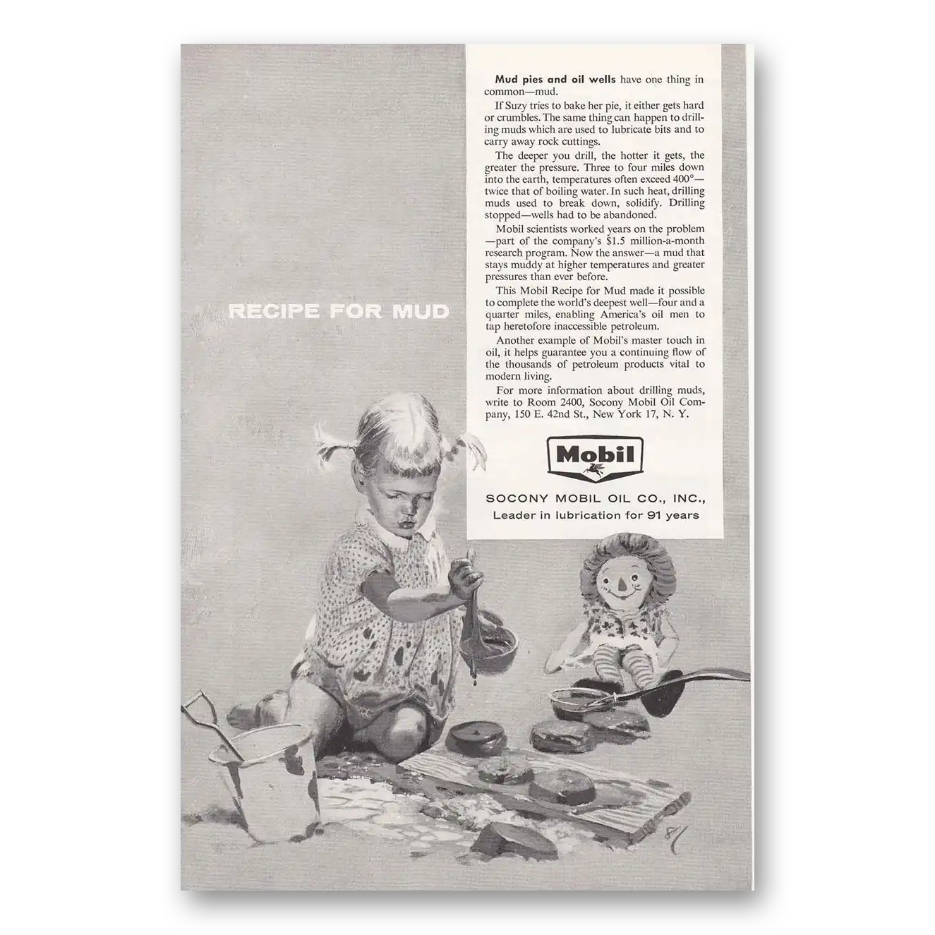 1957 Socony Mobil Oil Print Ad | Recipe Mud