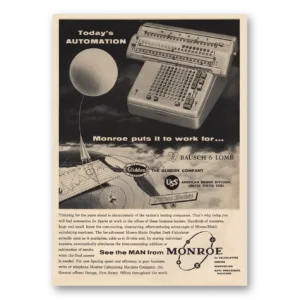 1957 Monroe Calculating Machines Print Ad | Automation