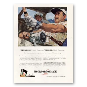 1957 Moore McCormack Lines Print Ad | Marlin