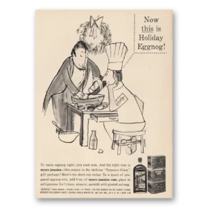 1957 Myers Rum Print Ad | Holiday Eggnog