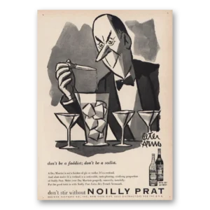 1957 Noilly Prat Vermouth Print Ad | Faddist Sadist