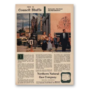 1957 Northern Natural Gas Print Ad | Council Bluffs