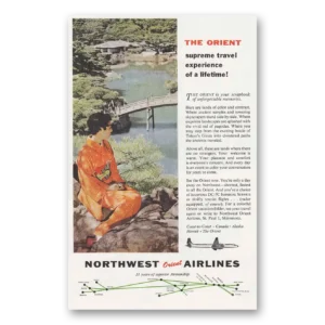 1957 Northwest Orient Airlines Print Ad | Supreme Travel
