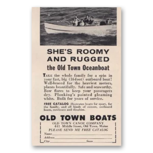 1957 Old Town Boats Print Ad | Oceanboat