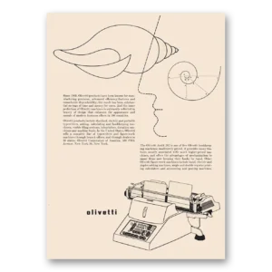 1957 Olivetti Audit Print Ad | Since 1908