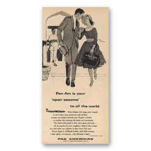 1957 Pan Am Print Ad | Open Sesame To All The World