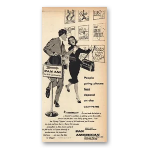 1957 Pan Am Print Ad | People Going Places