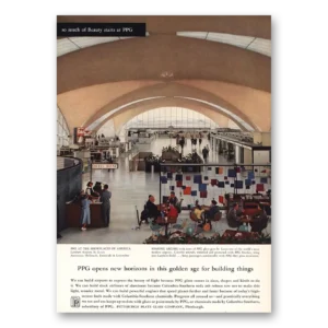 1957 PPG Pittsburgh Plate Glass Print Ad | Lambert Airport
