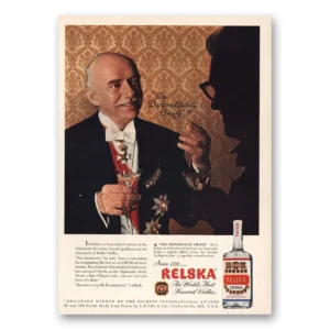 1957 Relska Vodka Print Ad | Diplomatic Drink