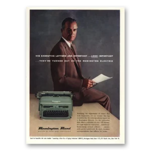 1957 Remington Typewriter Print Ad | Executive Letters