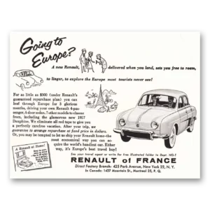 1957 Renault Print Ad | Europe