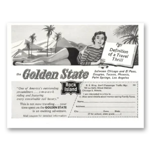 1957 Rock Island Lines Print Ad | Golden State