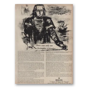 1957 Rolex Print Ad | Christopher Columbus